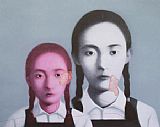 Two Sisters by Zhang Xiaogang